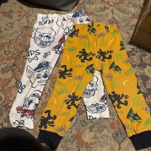 Toddler Pajama Pants Bundle – 3T – Paw Patrol & Mickey Mouse Halloween